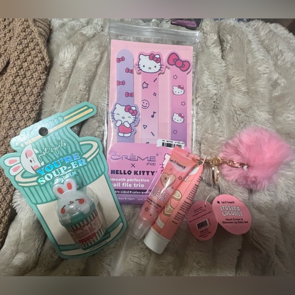 Hello Kitty Other - Hello Kitty  Nail File Set/ Lip Balm & Hand Cream Key Chain Bundle
